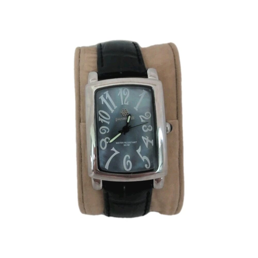 PASTORELLI by Invicta Stainless Womens Steel Watch‎ Black Leather, MOP Dial